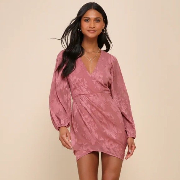 Lulus Mauve Floral Mini Dress - Picture 8 of 8